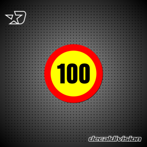 Speed Limit Sticker - 100km Speed Limit Sticker - 100km